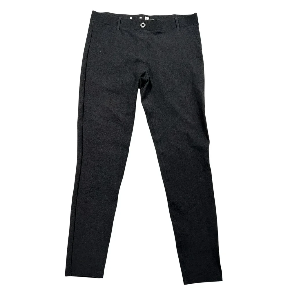 Betabrand Pants Women's Large‎ Gray Ponte Dress Pants Stretch Knit Comfy Work 1